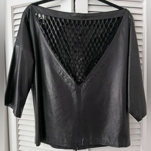 Vintage French leather top